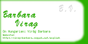 barbara virag business card