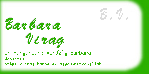 barbara virag business card